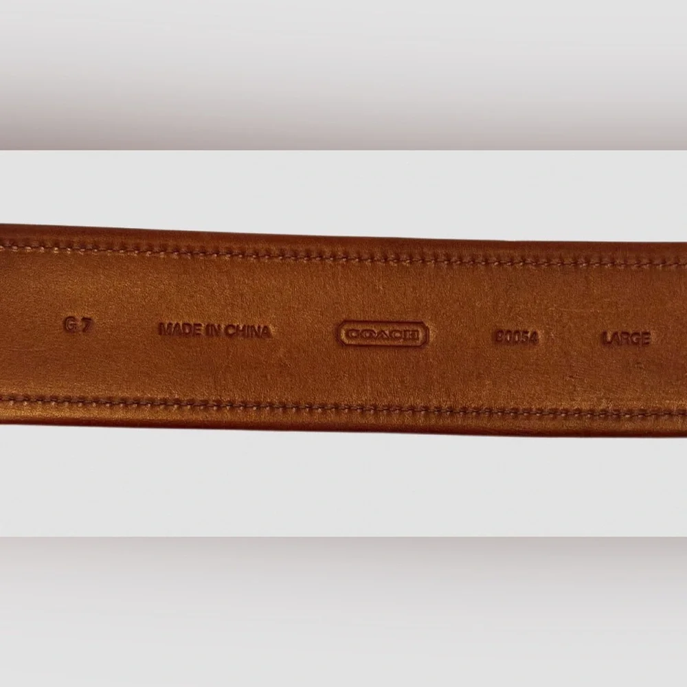 NWOT Y2K Coach Horse and Carriage brown leather buckle belt- LG - Picture 2 of 5